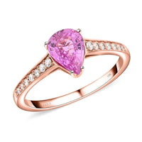 Certified & Appraised Iliana 18K Rose Gold AAA Madagascar Pink Sapphire and SI Diamond Ring (Size 10.0) 1.30 ctw