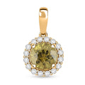 Luxuro AAA Demantoid Garnet and I2 Diamond 1.10 ctw Pendant without Chain in 14K Yellow Gold - Sticky add to cart bar