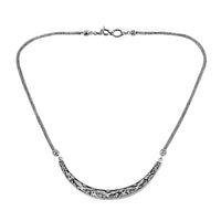TLV Bali Legacy Sterling Silver Engraved Eagle Tulang Naga Necklace (18 Inches) (29.90 g)