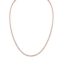 Vermeil RG Over Sterling Silver Chain Necklace (24 Inches) 6.44 g