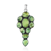 Artisan Crafted Sonoran Gold Turquoise Pendant in Black Oxidized Sterling Silver 13.35 ctw