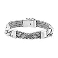 Bali Legacy Sterling Silver Byzantine and Wheat Chain Bracelet (6.50 In) (39.40 g) - Sticky add to cart bar