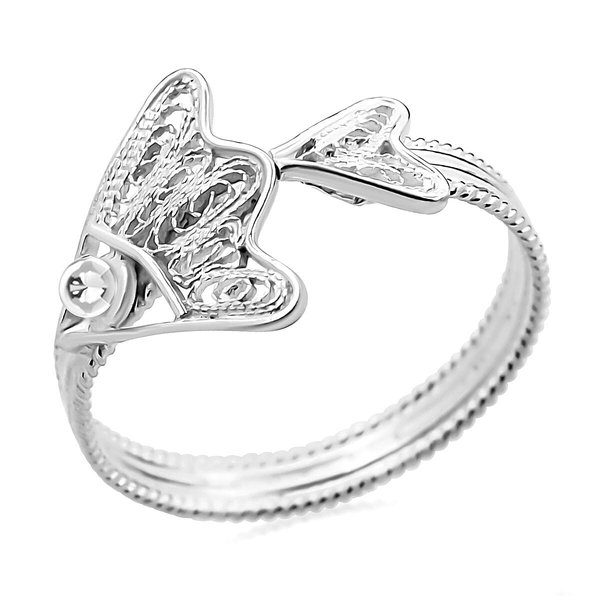 Artistry Tarakashi Collection Sterling Silver Fish Ring (Size 10.0) (2.15 g)