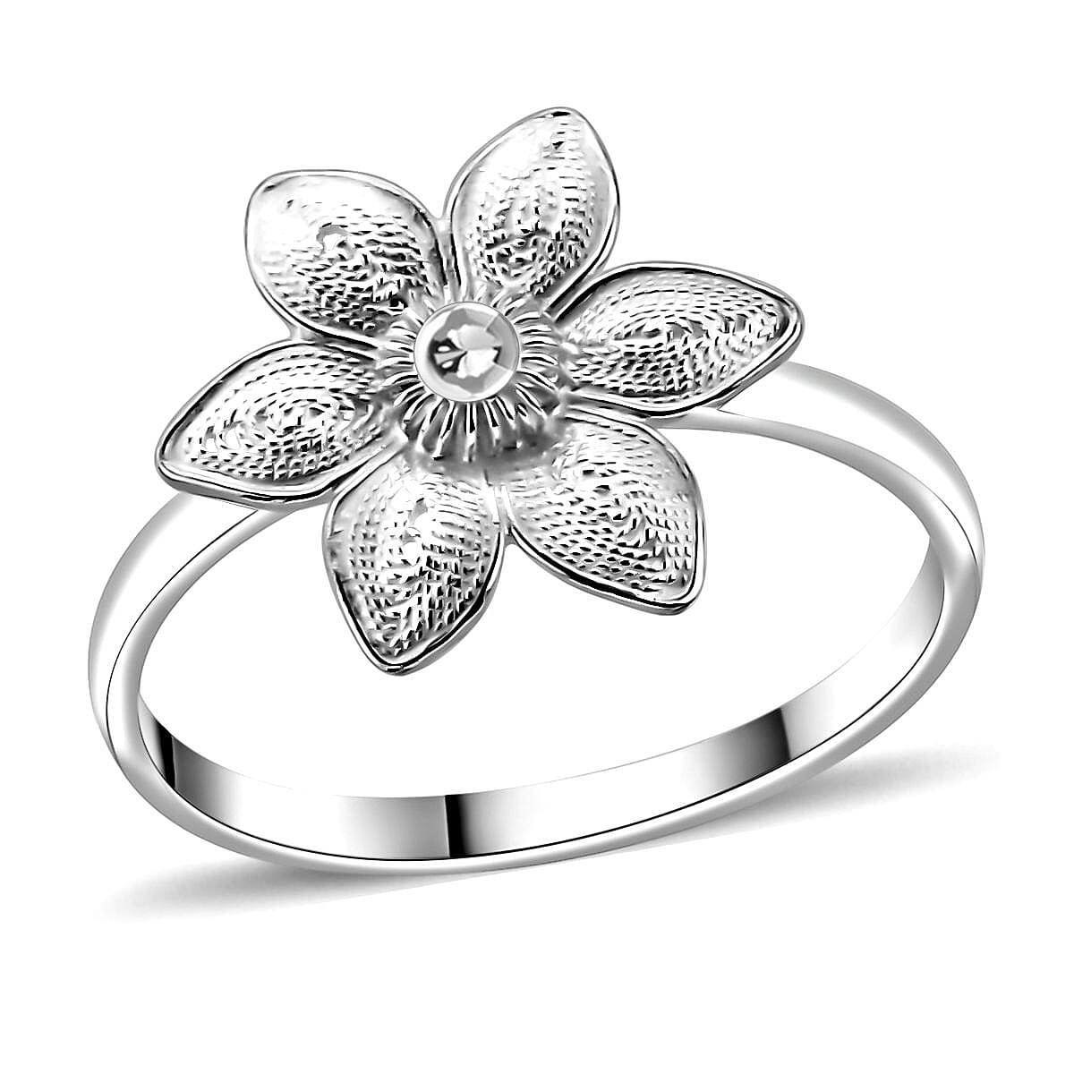 Artistry Tarakashi Collection Sterling Silver Flower Ring (2.45 g)