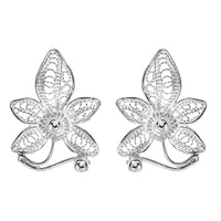 Artistry Tarakashi Collection Sterling Silver Floral Earrings 2.52 Grams