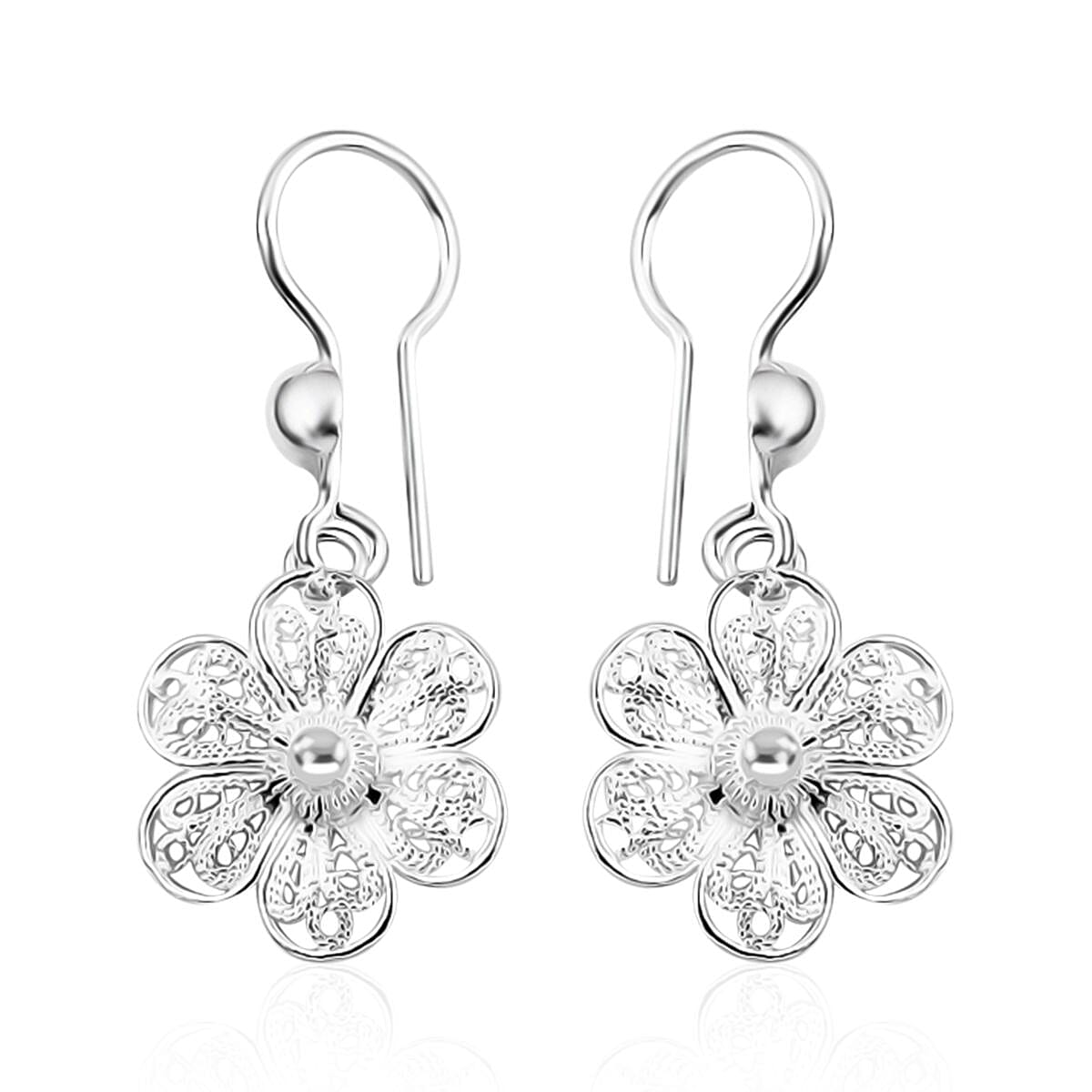 Artistry Tarakashi Collection Sterling Silver Flower Earrings 2.50 Grams