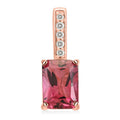 Certified & Appraised Luxoro 14K Rose Gold AAA Ouro Fino Rubellite and G-H I2 Diamond Pendant 1.50 ctw - Sticky add to cart bar