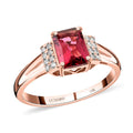 Luxoro 14K Rose Gold AAA Ouro Fino Rubellite and G-H I2 Diamond Ring (Size 10.0) 1.80 ctw - Sticky add to cart bar
