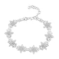 Artistry Tarakashi Collection Sterling Silver Floral Bracelet (7.25-9.0In) 8.90 Grams - Sticky add to cart bar