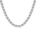 TLV Moissanite  Row Necklace (18 Inches) in Platinum Over Sterling Silver - Sticky add to cart bar