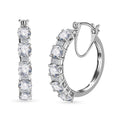 Moissanite Hoop Earrings in Vermeil Yellow Gold Over Sterling Silver 4.65 ctw - Sticky add to cart bar