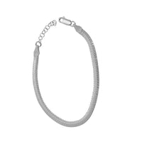 Rhodium Over Sterling Silver Bracelet (7.00 In) 4.02 g