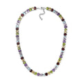 Multi Gemstone Necklace 20-22 Inches in Platinum Over Sterling Silver 86.10 ctw - Sticky add to cart bar