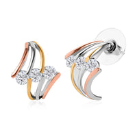 Moissanite 1.35 ctw Earrings in Vermeil Yellow Gold, Rose Gold and Platinum Over Sterling Silver