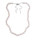 AAA Freshwater Pearl 8-9mm Necklace (18-21 Inches) in Rhodium Over Sterling Silver with Magnetic Clasp - Sticky add to cart bar