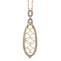 Luxoro 14K Yellow Gold G-H I3 Diamond Necklace 18 Inches 14.80 Grams 0.85 ctw