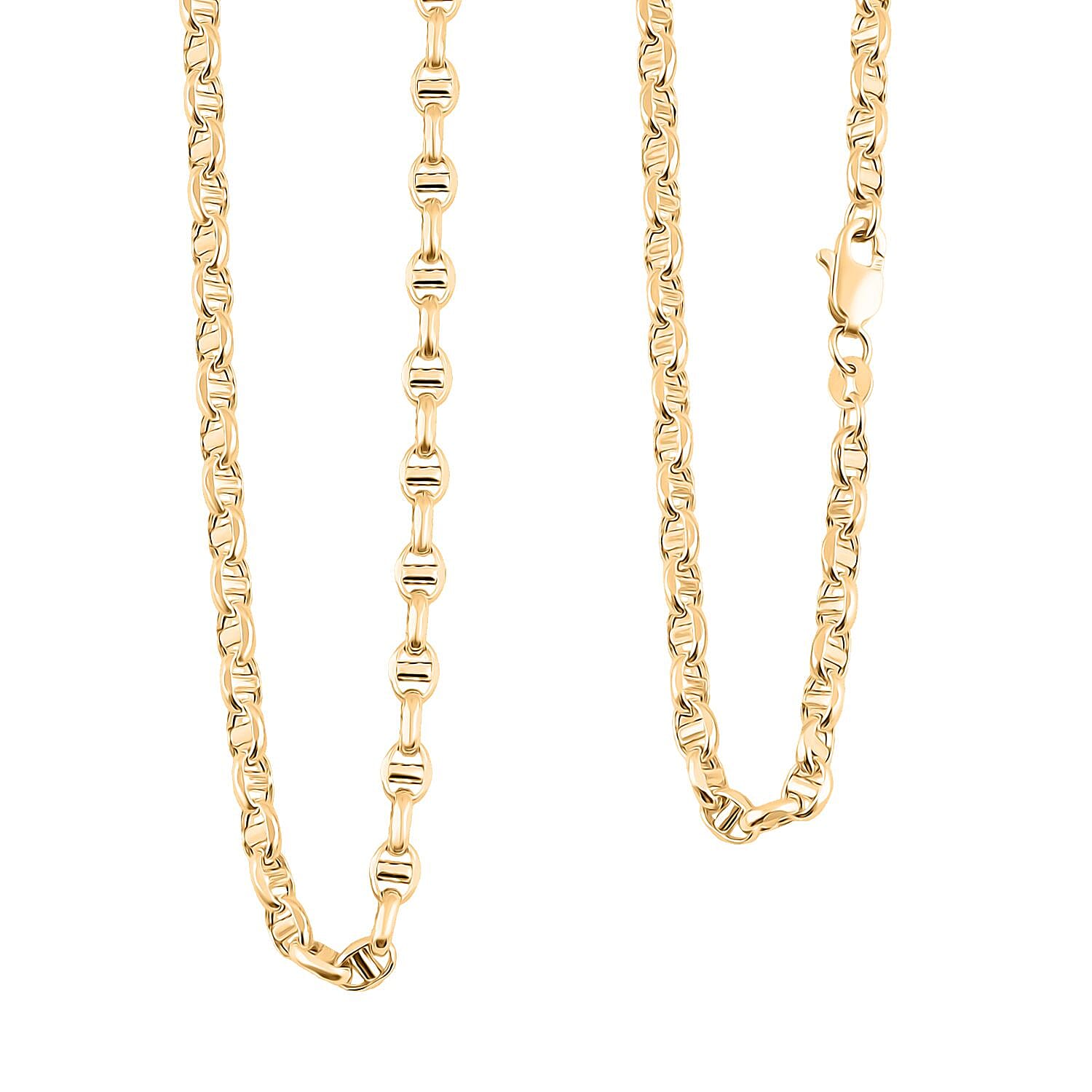 14K Yellow Gold 4.15mm Filk Chain Necklace 22 Inches 8.25 Grams