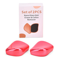 Beautech 2pcs Set Crystal Hair Eraser & Dead Skin Remover - Pink (3.93"x2.5"x1.38")