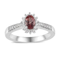 Blush Apatite and Moissanite Sunburst Ring in Platinum Over Sterling Silver 0.75 ctw - Sticky add to cart bar