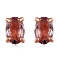 Blush Apatite Solitaire Stud Earrings in Vermeil Rose Gold Over Sterling Silver 1.00 ctw - Sticky add to cart bar