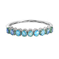 Peacock Quartz (Triplet) Bangle Bracelet in Platinum Over Sterling Silver (6.50 In) 18.90 ctw (Del. in 7-10 Days) - Sticky add to cart bar