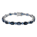London Blue Topaz, Swiss Blue Topaz Bracelet in Platinum Over Sterling Silver (6.50 In) 16.50 ctw - Sticky add to cart bar