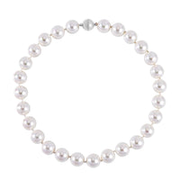 Doorbuster Golden Color Shell Pearl Beaded Necklace 20 Inches in Stainless Steel