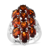 Premium Santa Ana Madeira Citrine Cluster Ring in Platinum Over Sterling Silver (Size 10.0) 6.90 ctw