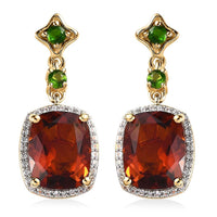 AAA Santa Ana Madeira Citrine and Multi Gemstone Dangle Earrings in Vermeil Yellow Gold Over Sterling Silver 7.10 ctw