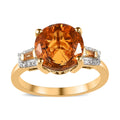 Santa Ana Madeira Citrine Carved and Multi Gemstone Ring in Vermeil Yellow Gold Over Sterling Silver 3.75 ctw - Sticky add to cart bar