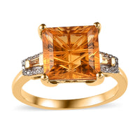 Santa Ana Madeira Citrine and Multi Gemstone Ring in Vermeil Yellow Gold Over Sterling Silver (Size 10.0) 5.15 ctw