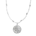 Polki Diamond and Kanchanaburi Blue Sapphire 4.00 ctw Necklace 18 Inches in in Platinum Over Sterling Silver - Sticky add to cart bar