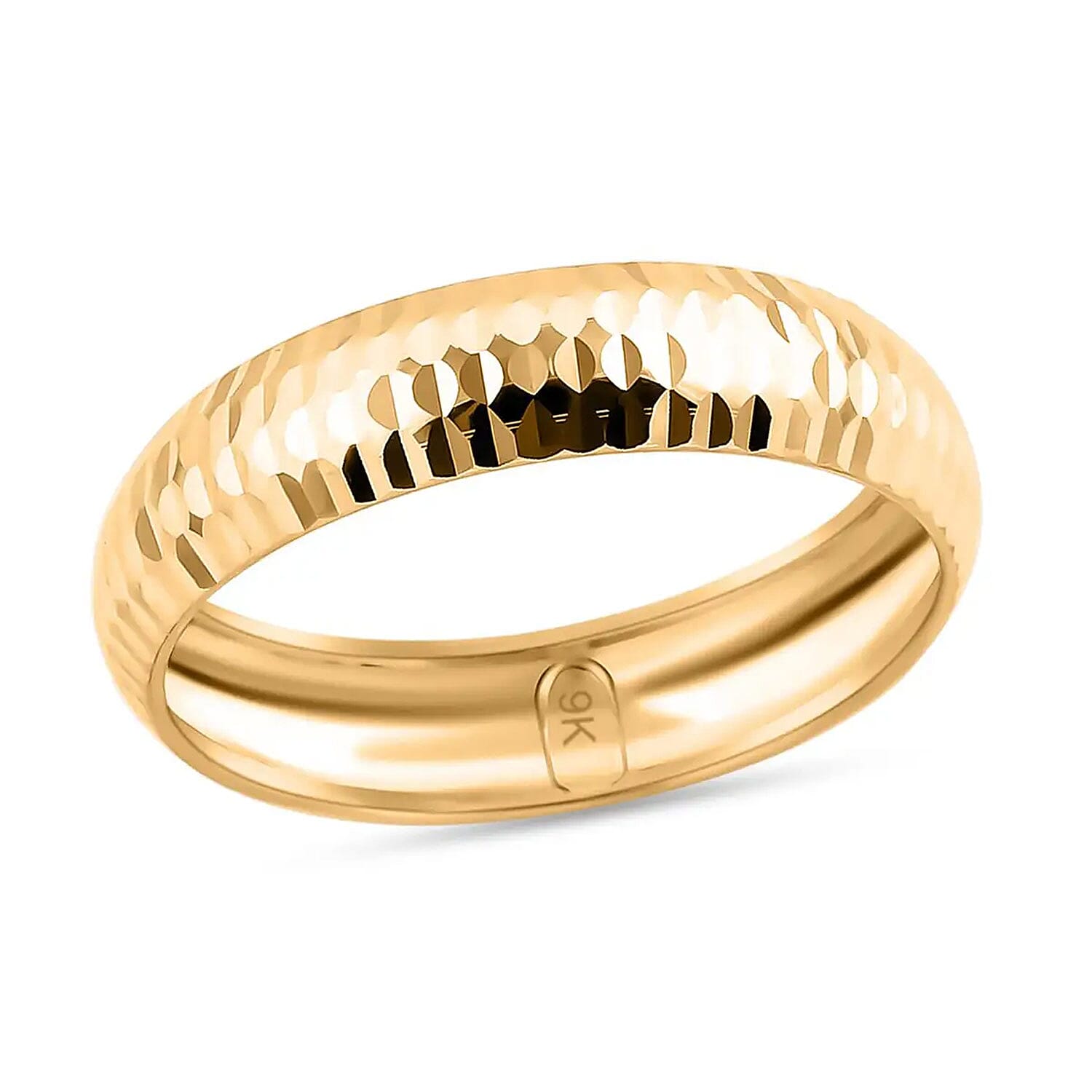 10K Yellow Gold Diamond-Cut Band Ring (Size 10.0) 0.75 Grams (Del. in 7-10 Days)