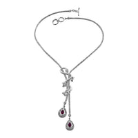 Doorbuster Bali Legacy Premium Masoala Sapphire (FF) Lariat Necklace (18 Inches) in Sterling Silver 3.25 ctw