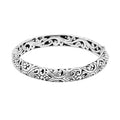 Doorbuster Bali Legacy Sterling Silver Bangle Bracelet (7.25 In) 34.40 Grams - Sticky add to cart bar
