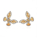 GP Trionfo Collection Premium Brazilian Citrine and White Zircon Butterfly Earrings in Vermeil Yellow Gold Over Sterling Silver 4.70 ctw (Del. in 7-10 Days) - Sticky add to cart bar