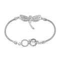 Doorbuster Bali Legacy Sterling Silver Dragonfly Bracelet (7.25 In) (12 g) - Sticky add to cart bar
