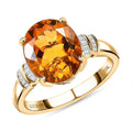 Luxoro 10K Yellow Gold Premium Santa Ana Madeira Citrine and Diamond Ring (Size 10.0) 4.75 ctw - Sticky add to cart bar