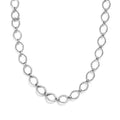 Doorbuster Platinum Over Sterling Silver Flat Fancy Link Chain Necklace 20 Inches 19.55 Grams - Sticky add to cart bar