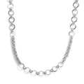 Doorbuster Platinum Over Sterling Silver 8.5mm Fancy Byzantine Link Chain Necklace (20 Inches) (25.50 g) - Sticky add to cart bar