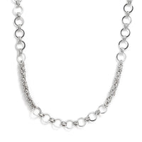 Doorbuster Platinum Over Sterling Silver 8.5mm Fancy Byzantine Link Chain Necklace (20 Inches) (25.50 g)
