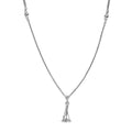 Doorbuster Platinum Over Sterling Silver Link Chain Tassel Necklace (20 Inches) (10.40 g) - Sticky add to cart bar