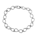 Doorbuster Platinum Over Sterling Silver Oval Link Chain Bracelet (7.25 In) (5.80 g) - Sticky add to cart bar