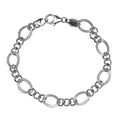 Doorbuster Platinum Over Sterling Silver Fancy Curb Link Chain Bracelet (7.25 In) 7.80 Grams - Sticky add to cart bar