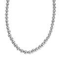 Doorbuster Platinum Over Sterling Silver 6.8mm Beaded Necklace (20 Inches) (25.05 g) - Sticky add to cart bar