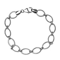 Doorbuster Platinum Over Sterling Silver Fancy Link Chain Bracelet (7.25 In) 7.00 Grams