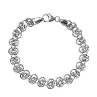 Doorbuster Platinum Over Sterling Silver Fancy Chain Bracelet (7.25 In) (14.30 g)