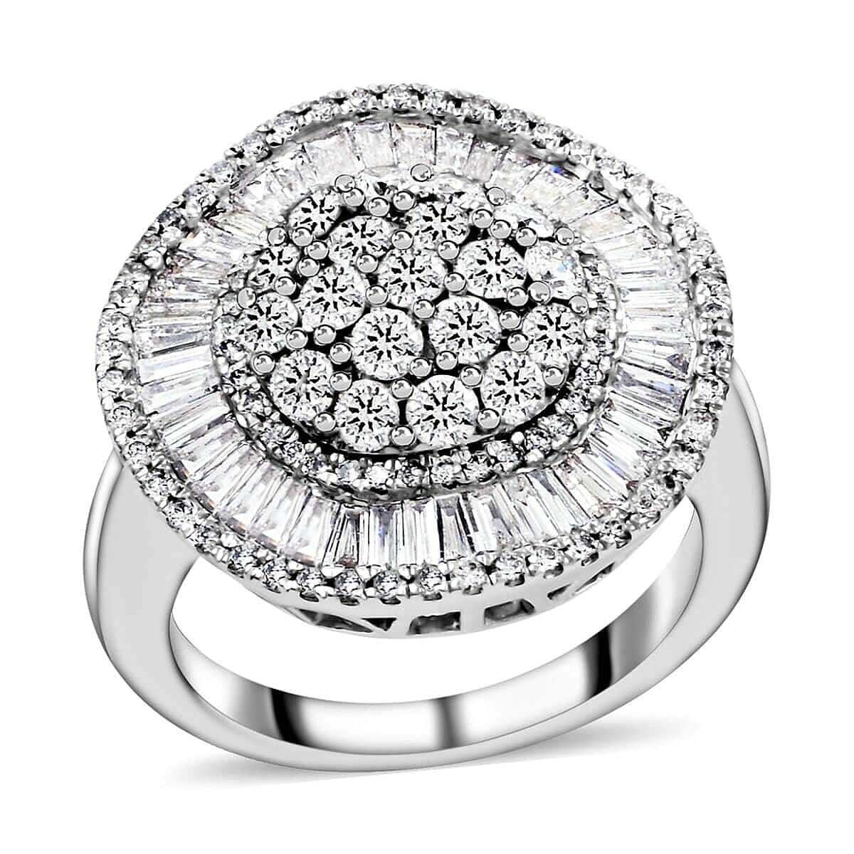 14K White Gold H SI3 Diamond Ring (Size 7.0) 9 Grams 2.00 ctw