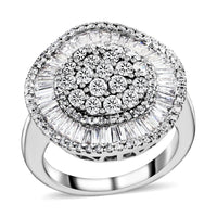 14K White Gold H SI3 Diamond Ring (Size 7.0) 9 Grams 2.00 ctw