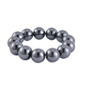 Hematite 715.00 ctw Beaded Stretch Bracelet - Sticky add to cart bar